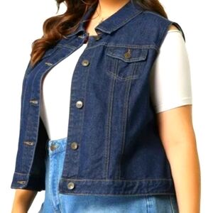 Cato Stylish Blue Denim Short Vest